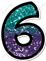 BB 30" Individuals - Teal / Purple Ombre Sparkle