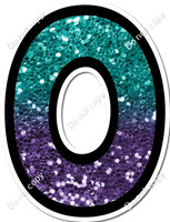 BB 12" Individuals - Teal / Purple Ombre Sparkle