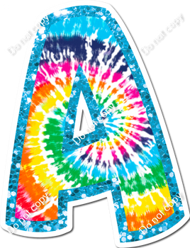 BB 12" Individuals - Tie Dye / Caribbean Outline