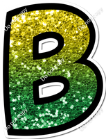 BB 18" Individuals - Yellow / Green Ombre Sparkle
