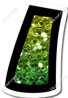 BB 12" Individuals - Yellow / Green Ombre Sparkle