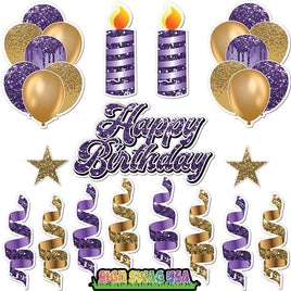 15 pc God & Purple HBD Flair Package