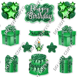 12 pc Quick Sets #2 - Sparkle Green Flair-hbd0652