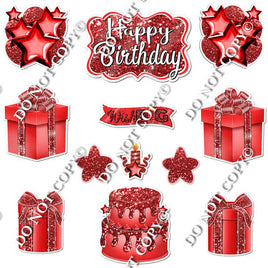 12 pc Quick Sets #2 - Sparkle Red Flair-hbd0658