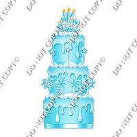 18 pc Flat Baby Blue Split Cake Set Flair-hbd0737