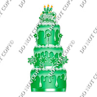 18 pc Flat Green Split Cake Set Flair-hbd0746