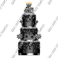 18 pc Sparkle Black Split Cake Set Flair-hbd0761
