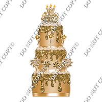 18 pc Sparkle Gold Split Cake Set Flair-hbd0766