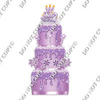 18 pc Sparkle Lavender Split Cake Set Flair-hbd0768