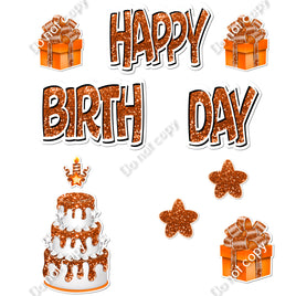 10 pc Happy Birthday - Swift - Orange Flair-hbd791