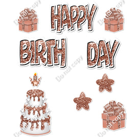 10 pc Happy Birthday - Swift - Rose Gold Flair-hbd792