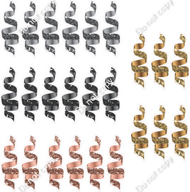 24 pc Sparkle - Black, Gold, Rose Gold, Silver Streamers