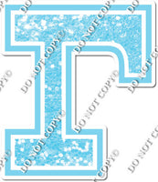 18" Greek Individual Baby Blue Sparkle - Alphabet Pieces