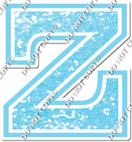 23.5" Greek Individual Baby Blue Sparkle - Alphabet Pieces