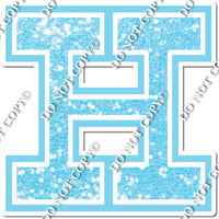 23.5" Greek Individual Baby Blue Sparkle - Alphabet Pieces