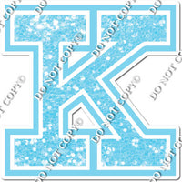 23.5 Greek Individual Baby Blue Sparkle - Alphabet Pieces