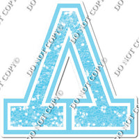 23.5" Greek Individual Baby Blue Sparkle - Alphabet Pieces