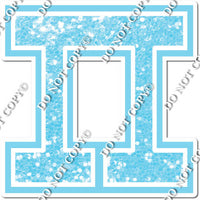 23.5" Greek Individual Baby Blue Sparkle - Alphabet Pieces