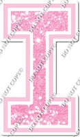 18" Greek Individual Baby Pink Sparkle - Alphabet Pieces