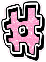GR 18" Individuals - Baby Pink Sparkle