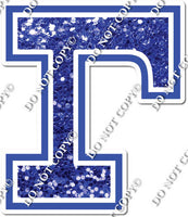 23.5" Greek Individual Blue Sparkle - Alphabet Pieces