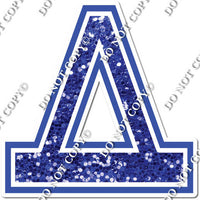 23.5" Greek Individual Blue Sparkle - Alphabet Pieces