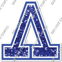 18" Greek Individual Blue Sparkle - Alphabet Pieces