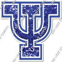 18" Greek Individual Blue Sparkle - Alphabet Pieces