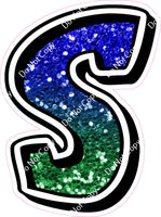 GR 12" Individuals - Blue / Green Ombre Sparkle