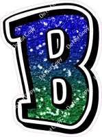 GR 18" Individuals - Blue / Green Ombre Sparkle