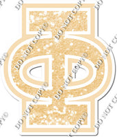 18" Greek Individual Champagne Sparkle - Alphabet Pieces