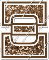 23.5" Greek Individual Chocolate Sparkle - Alphabet Pieces