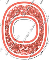 18" Greek Individual Coral Sparkle - Alphabet Pieces