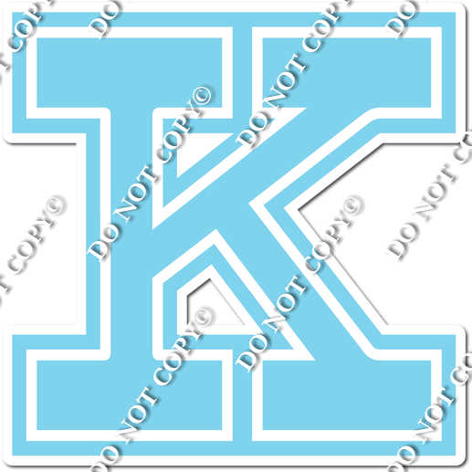 23.5 Greek Individual Baby Blue Sparkle - Alphabet Pieces