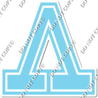 18" Greek Individual Flat Baby Blue - Alphabet Pieces