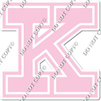 18" Greek Individual Flat Baby Pink - Alphabet Pieces