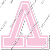 23.5" Greek Individual Flat Baby Pink - Alphabet Pieces