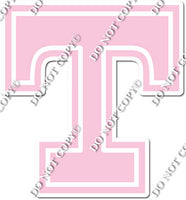18" Greek Individual Flat Baby Pink - Alphabet Pieces