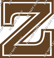 23.5" Greek Individual Flat Chocolate - Alphabet Pieces