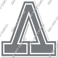18" Greek Individual Flat Dark Grey - Alphabet Pieces