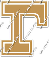 18" Greek Individual Flat Gold - Alphabet Pieces