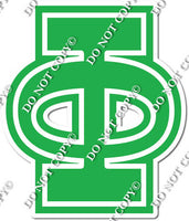 18" Greek Individual Flat Green - Alphabet Pieces