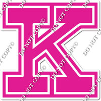 18" Greek Individual Flat Hot Pink - Alphabet Pieces