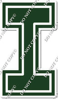 18" Greek Individual Flat Hunter Green - Alphabet Pieces