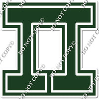 23.5" Greek Individual Flat Hunter Green - Alphabet Pieces
