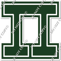 18" Greek Individual Flat Hunter Green - Alphabet Pieces