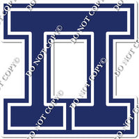 18" Greek Individual Flat Navy Blue - Alphabet Pieces