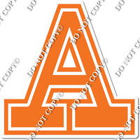 23.5" Greek Individual Flat Orange - Alphabet Pieces