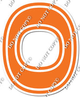 18" Greek Individual Flat Orange - Alphabet Pieces