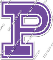 18" Greek Individual Flat Purple - Alphabet Pieces